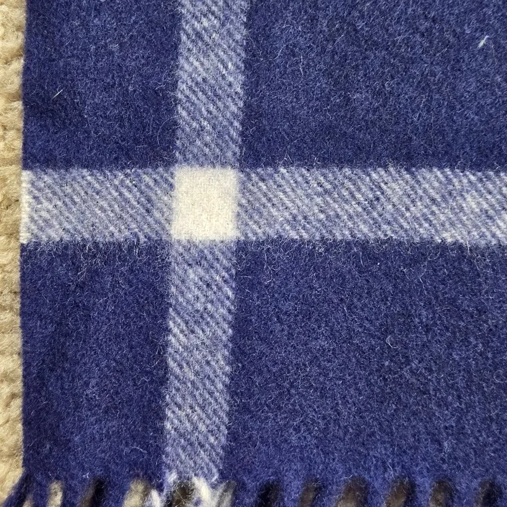NWOT J. Crew Collection Cashmere Scarf Blue White